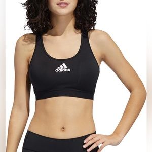Adidas youth size 14, V-neck sports bra,‎ black racerbsce